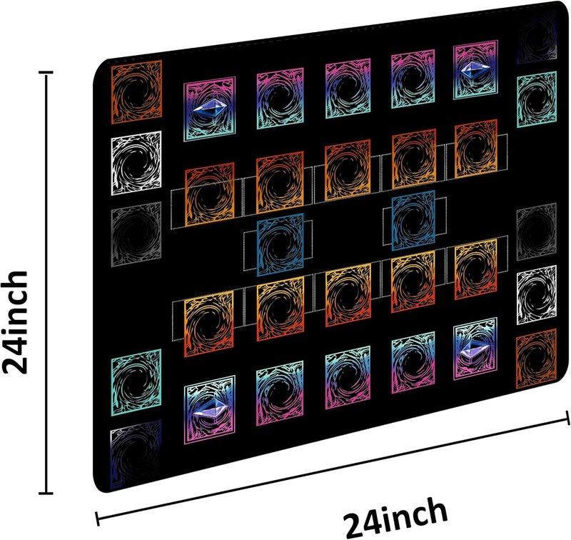 Extalas Stitched for Yugioh Playmat, 2-Player,Free Counters*2 & Storage Bag Master Rule Duel Field Zones, Large Card Game Mat, Original Art Designs & Accessories (Basic) - Image 3